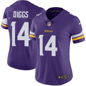 Wholesale Cheap Nike Vikings #14 Stefon Diggs Purple Team Color Women\'s Stitched NFL Vapor Untouchable Limited Jersey