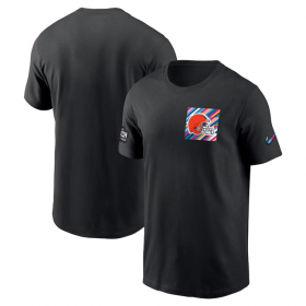 Wholesale Cheap Men\'s Cleveland Browns Black 2023 Crucial Catch Sideline Tri-Blend T-Shirt