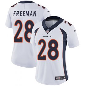 Wholesale Cheap Nike Broncos #28 Royce Freeman White Women\'s Stitched NFL Vapor Untouchable Limited Jersey