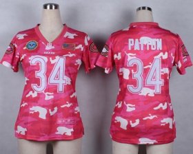 Wholesale Cheap Nike Bears #34 Walter Payton Pink Women\'s Stitched NFL Elite Camo Fashion Jersey