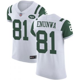 Wholesale Cheap Nike Jets #81 Quincy Enunwa White Men\'s Stitched NFL Vapor Untouchable Elite Jersey
