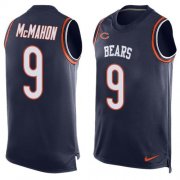 Wholesale Cheap Nike Bears #9 Jim McMahon Navy Blue Team Color Men's Stitched NFL Limited Tank Top Jersey