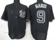 Wholesale Cheap Yankees #9 Roger Maris Black Fashion Stitched MLB Jersey