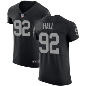 Wholesale Cheap Nike Raiders #92 P.J. Hall Black Team Color Men\'s Stitched NFL Vapor Untouchable Elite Jersey