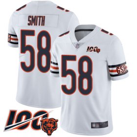 Wholesale Cheap Nike Bears #58 Roquan Smith White Men\'s Stitched NFL 100th Season Vapor Limited Jersey