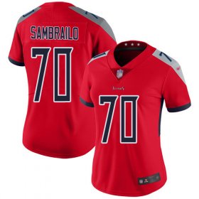 Wholesale Cheap Nike Titans #70 Ty Sambrailo Red Women\'s Stitched NFL Limited Inverted Legend Jersey