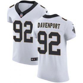 Wholesale Cheap Nike Saints #92 Marcus Davenport White Men\'s Stitched NFL Vapor Untouchable Elite Jersey