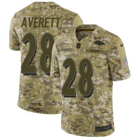 Wholesale Cheap Nike Ravens #28 Anthony Averett Camo Men\'s Stitched NFL Limited 2018 Salute To Service Jersey