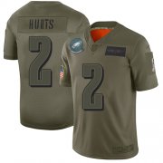 Wholesale Cheap Nike Eagles #2 Jalen Hurts Camo Men's Stitched NFL Limited 2019 Salute To Service Jersey