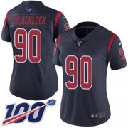 Wholesale Cheap Nike Texans #90 Ross Blacklock Navy Blue Women's Stitched NFL Limited Rush 100th Season Jersey