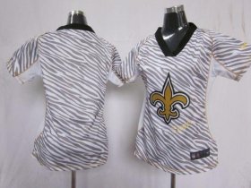 Wholesale Cheap Nike Saints Blank Zebra Women\'s Stitched NFL Elite Jersey