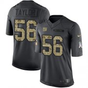 Wholesale Cheap Nike Giants #56 Lawrence Taylor Black Men's Stitched NFL Limited 2016 Salute to Service Jersey