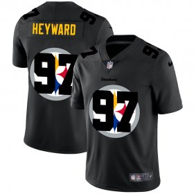 Wholesale Cheap Pittsburgh Steelers #97 Cameron Heyward Men\'s Nike Team Logo Dual Overlap Limited NFL Jersey Black