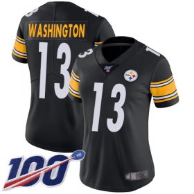 Wholesale Cheap Nike Steelers #13 James Washington Black Team Color Women\'s Stitched NFL 100th Season Vapor Limited Jersey