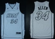 Wholesale Cheap Miami Heat #34 Ray Allen Revolution 30 Swingman White Big Color Jersey