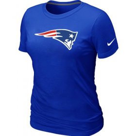 Wholesale Cheap Women\'s Nike New England Patriots Logo NFL T-Shirt Blue