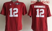 Wholesale Cheap Men's Alabama Crimson Tide #12 David Cornwell Red 2016 BCS College Football Nike Limited Jersey
