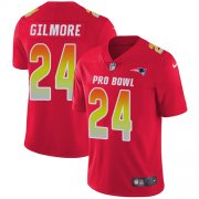 Wholesale Cheap Nike Patriots #24 Stephon Gilmore Red Men's Stitched NFL Limited AFC 2019 Pro Bowl Jersey