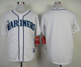 Wholesale Cheap Mariners Blank White Cool Base Stitched MLB Jersey