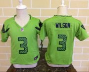 Wholesale Cheap Toddler Nike Seahawks #3 Russell Wilson Green Alternate Stitched NFL Elite Jersey