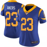 Wholesale Cheap Nike Rams #23 Cam Akers Royal Blue Alternate Women's Stitched NFL Vapor Untouchable Limited Jersey