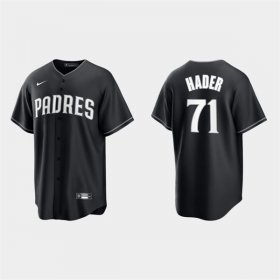 Wholesale Cheap Mens San Diego Padres #71 Josh Hader Nike Black White Collection Jersey