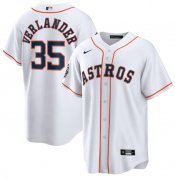 Wholesale Cheap Men's Houston Astros #35 Justin Verlander White 2022 World Series Home Stitched Baseball Jersey