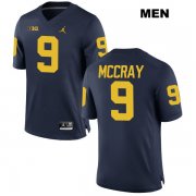 Wholesale Cheap Mike McCray Jordan Michigan Wolverines #9 Stitched Mens Navy Authentic College Football Jersey