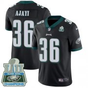 Wholesale Cheap Nike Eagles #36 Jay Ajayi Black Alternate Super Bowl LII Champions Youth Stitched NFL Vapor Untouchable Limited Jersey