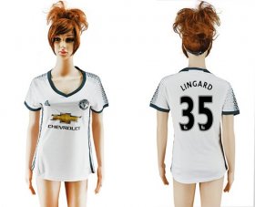 Wholesale Cheap Women\'s Manchester United #35 Lingard Sec Away Soccer Club Jersey