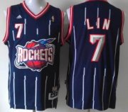 Wholesale Cheap Houston Rockets #7 Jeremy Lin ABA Hardwood Classic Swingman Navy Blue Jersey