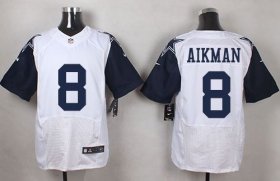 Wholesale Cheap Nike Cowboys #8 Troy Aikman White Men\'s Stitched NFL Elite Rush Jersey