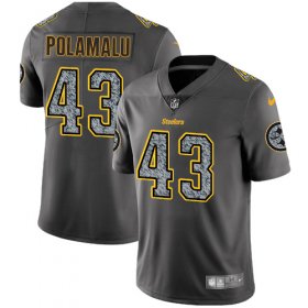 Wholesale Cheap Nike Steelers #43 Troy Polamalu Gray Static Youth Stitched NFL Vapor Untouchable Limited Jersey