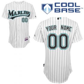 Wholesale Cheap Marlins Personalized Authentic White MLB Jersey (S-3XL)