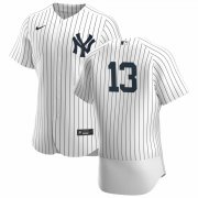 Wholesale Cheap New York Yankees #13 Joey Gallo Men's Nike White Authentic Home MLB Jersey