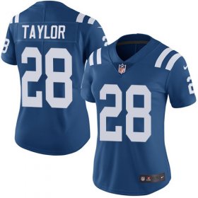Wholesale Cheap Nike Colts #28 Jonathan Taylor Royal Blue Team Color Women\'s Stitched NFL Vapor Untouchable Limited Jersey