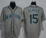 Wholesale Cheap Mariners #15 Kyle Seager Grey New Cool Base Stitched MLB Jersey