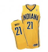 Wholesale Cheap Indiana Pacers #21 David West Yellow Swingman Jersey