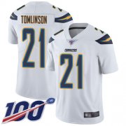 Wholesale Cheap Nike Chargers #21 LaDainian Tomlinson White Men's Stitched NFL 100th Season Vapor Limited Jersey