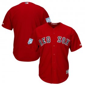 Wholesale Cheap Red Sox Blank Red 2019 Spring Training Cool Base Stitched MLB Jersey