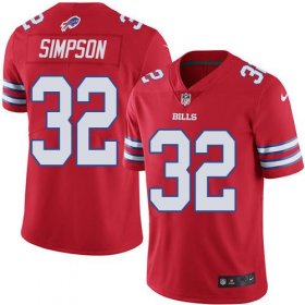 Wholesale Cheap Nike Bills #32 O. J. Simpson Red Men\'s Stitched NFL Elite Rush Jersey