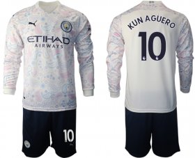 Wholesale Cheap 2021 Men Manchester city away long sleeve 10 soccer jerseys