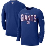 Wholesale Cheap New York Giants Nike Sideline Property Of Performance Long Sleeve T-Shirt Royal