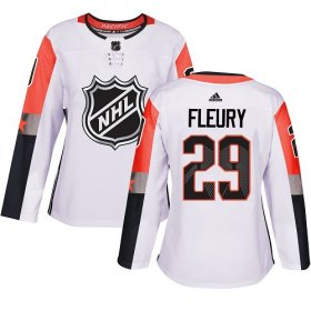 Wholesale Cheap Adidas Golden Knights #29 Marc-Andre Fleury White 2018 All-Star Pacific Division Authentic Women\'s Stitched NHL Jersey