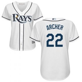 Wholesale Cheap Rays #22 Chris Archer White Home Women\'s Stitched MLB Jersey