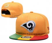 Wholesale Cheap Rams Team Logo Yellow 2019 Draft 100th Season Adjustable Hat YD