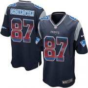 Wholesale Cheap Nike Patriots #87 Rob Gronkowski Navy Blue Team Color Men's Stitched NFL Limited Strobe Jersey