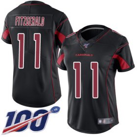 Wholesale Cheap Nike Cardinals #11 Larry Fitzgerald Black Women\'s Stitched NFL Limited Rush 100th Season Jersey