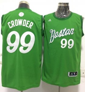 Wholesale Cheap Men\'s Boston Celtics #99 Jae Crowder adidas Green 2016 Christmas Day Stitched NBA Swingman Jersey