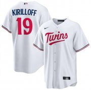 Cheap Men's Minnesota Twins #19 Alex Kirilloff White Cool Base Stitched Baseball Jerseys